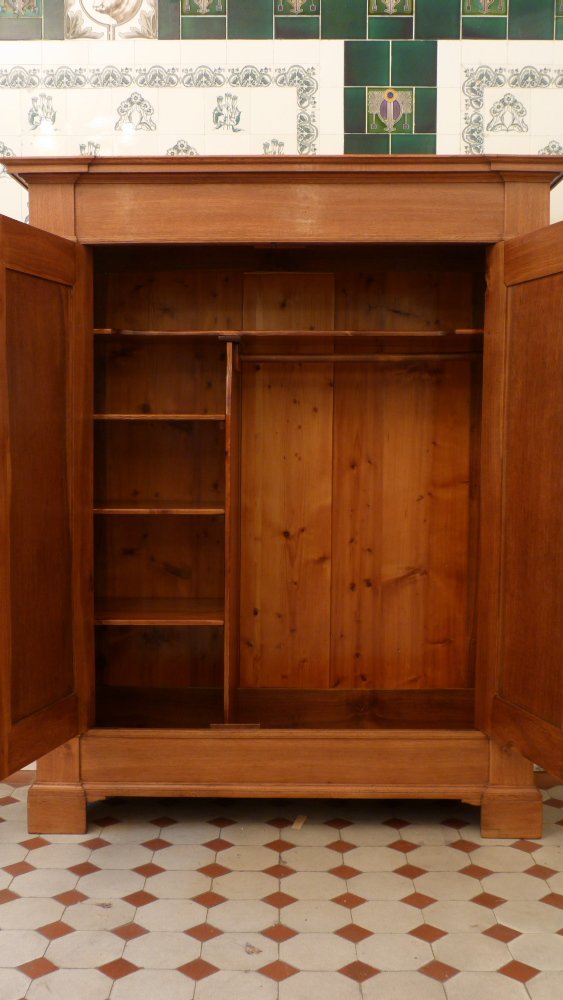 Biedermeier Kleiderschrank, massiv Eiche um 1830