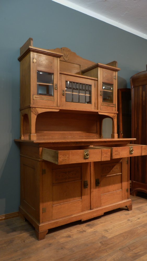 Seltenes Jugendstil B&uuml;ffet, Eiche um 1910