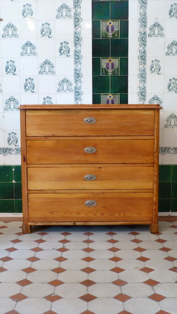 Sp&auml;tbiedermeier Kommode mit Schreibklappe, Kiefer, um 1860