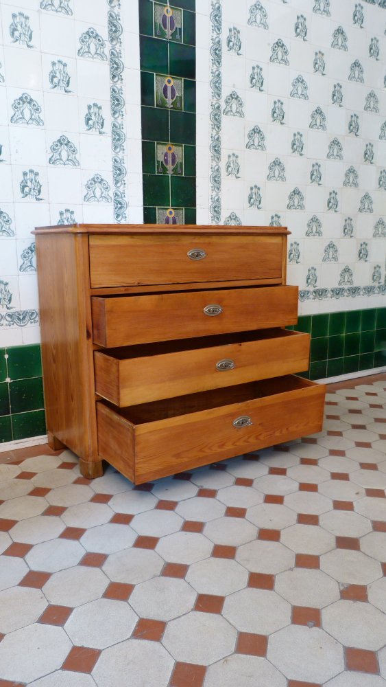 Sp&auml;tbiedermeier Kommode mit Schreibklappe, Kiefer, um 1860